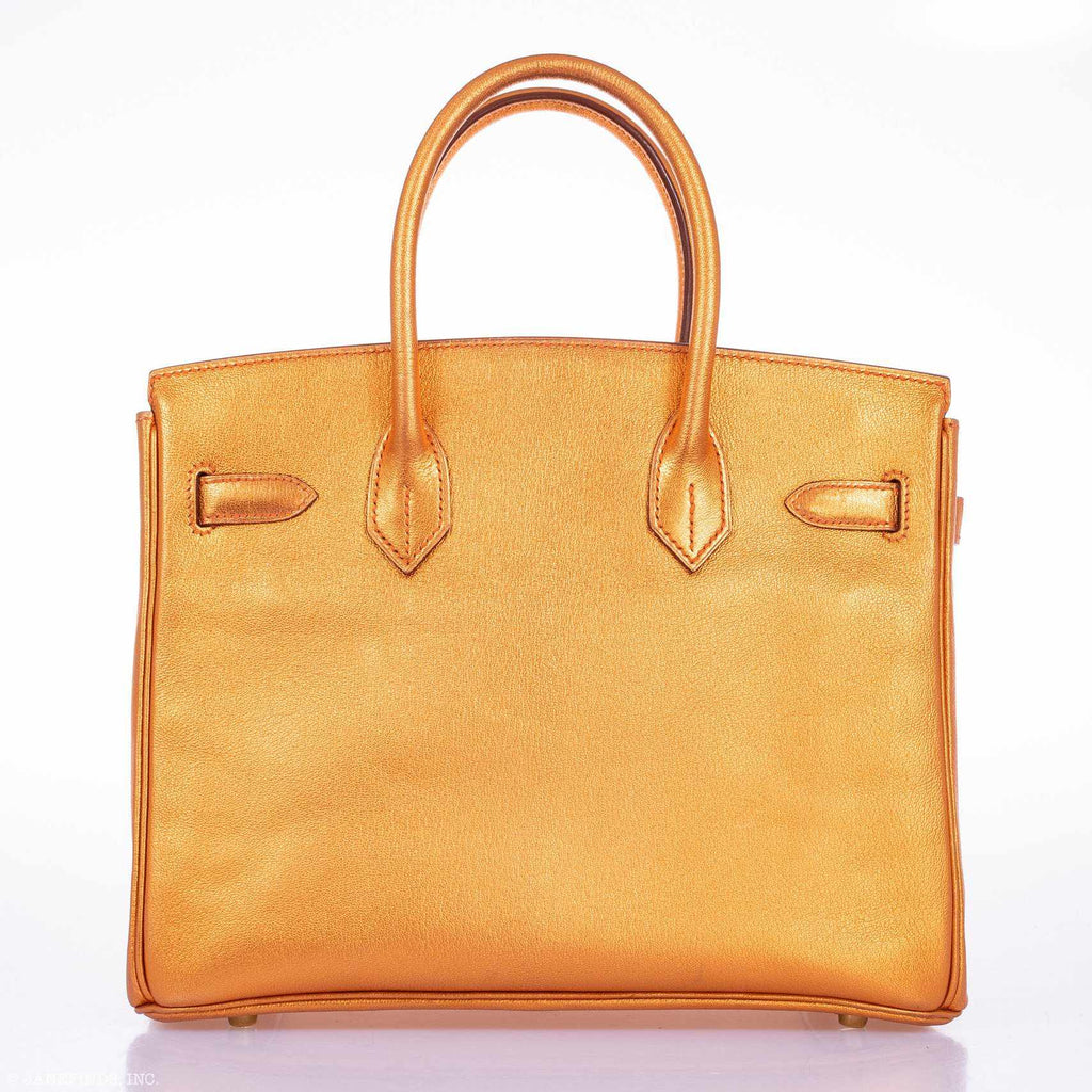 Hermes Birkin 30 Metallic Bronze Chevre Gold Hardware