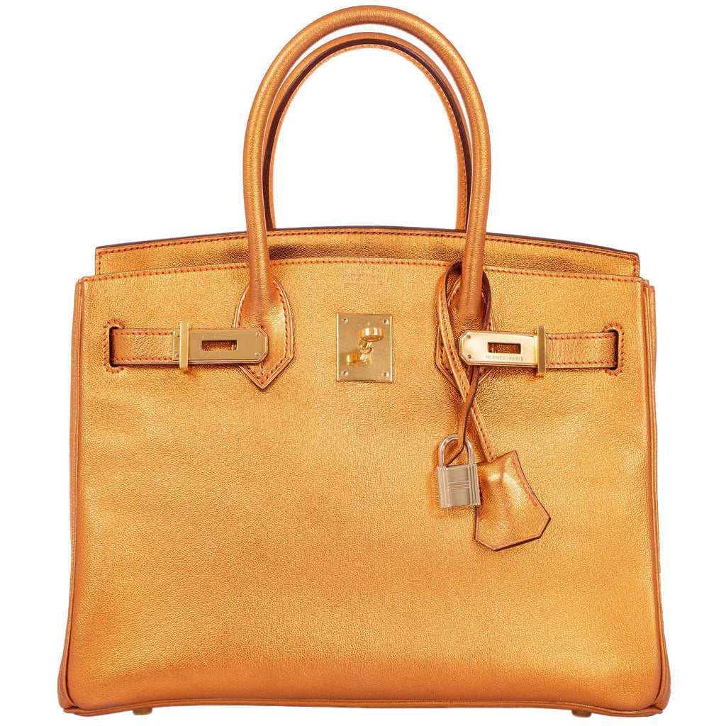 Hermes Birkin 30 Metallic Bronze Chevre Gold Hardware
