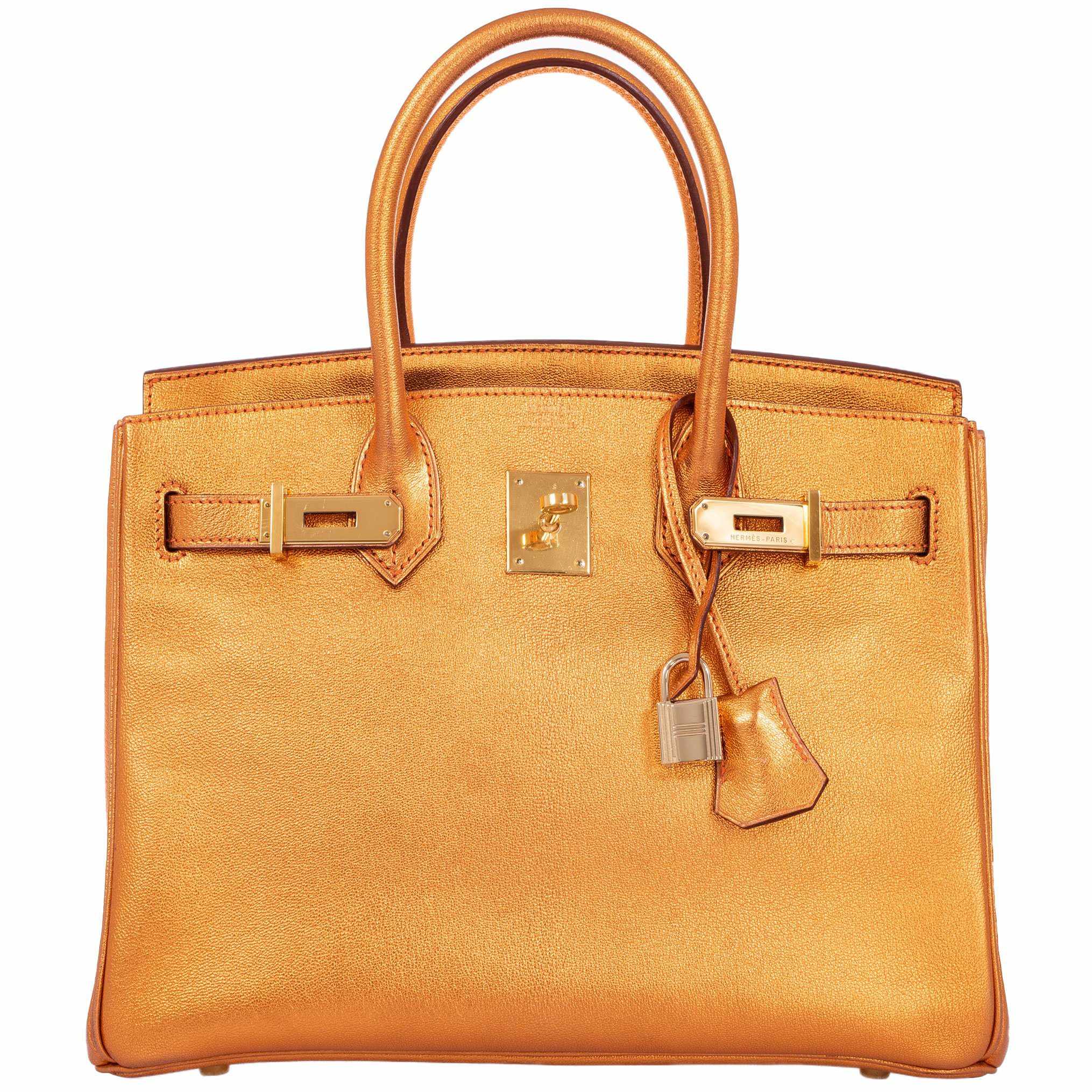 Hermes Birkin 30 Metallic Bronze Chevre Gold Hardware