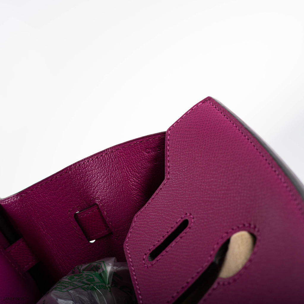 Hermes Birkin 30 Rose Pourpre Epsom with Palladium Hardware
