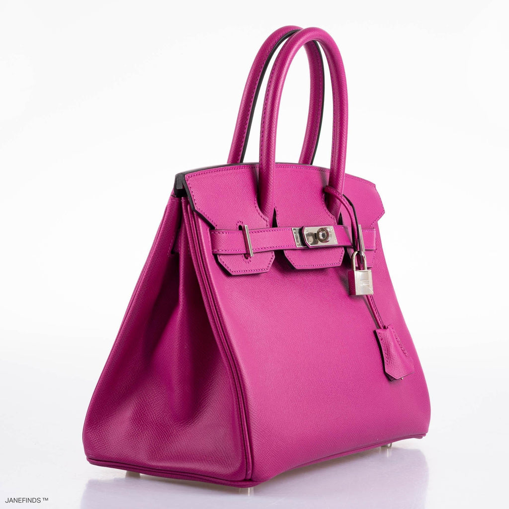Hermes Birkin 30 Rose Pourpre Epsom with Palladium Hardware
