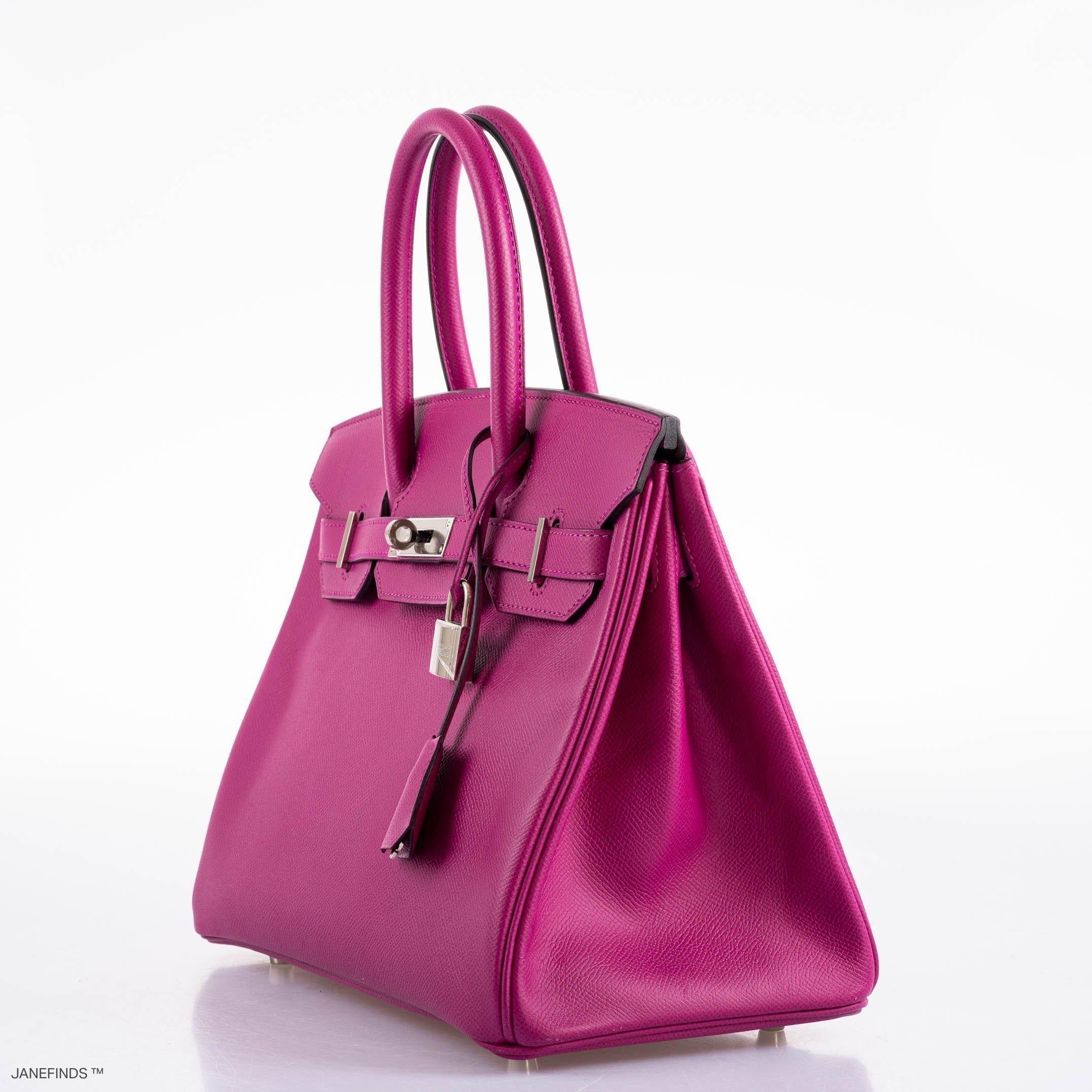 Hermes Birkin 30 Rose Pourpre Epsom with Palladium Hardware