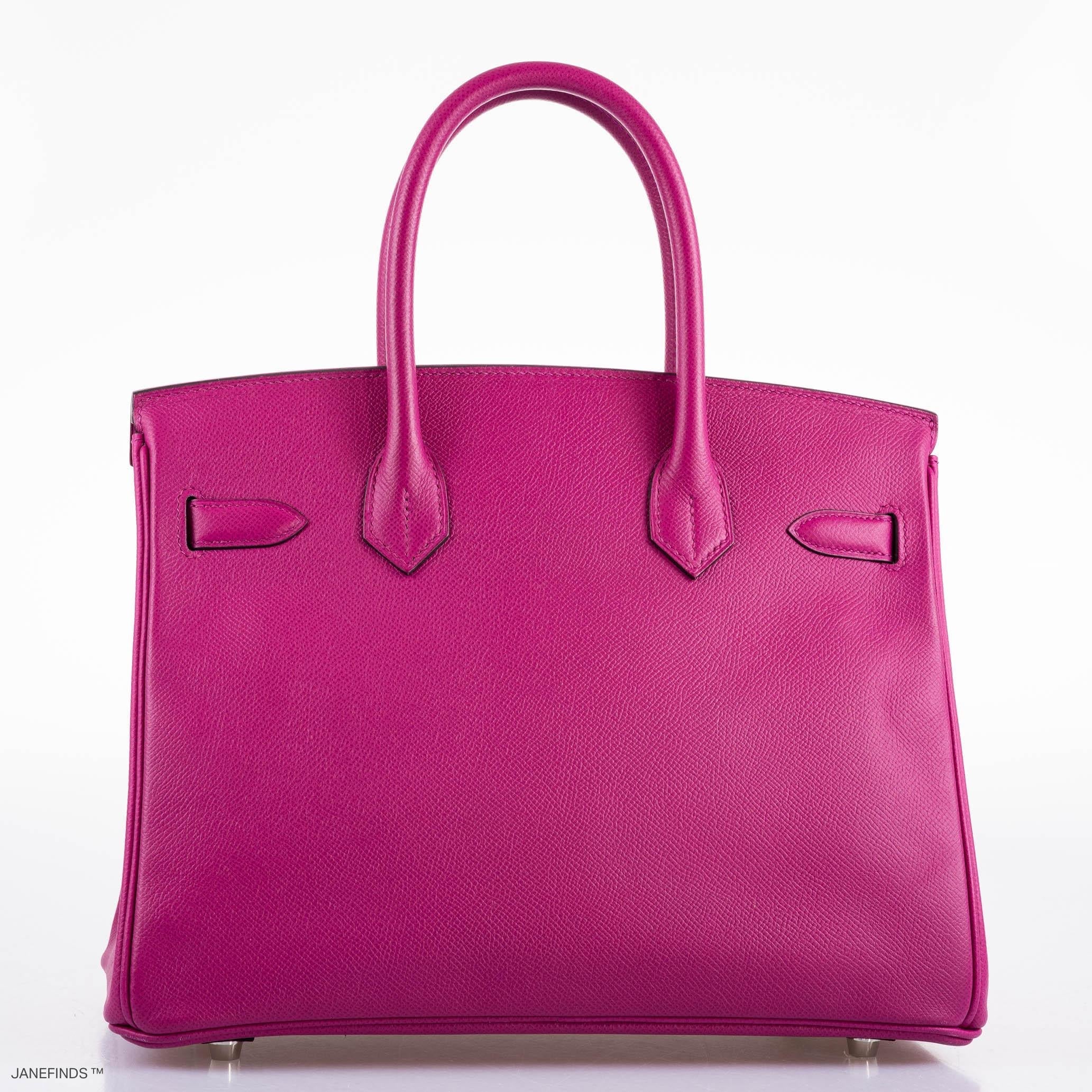 Hermes Birkin 30 Rose Pourpre Epsom with Palladium Hardware