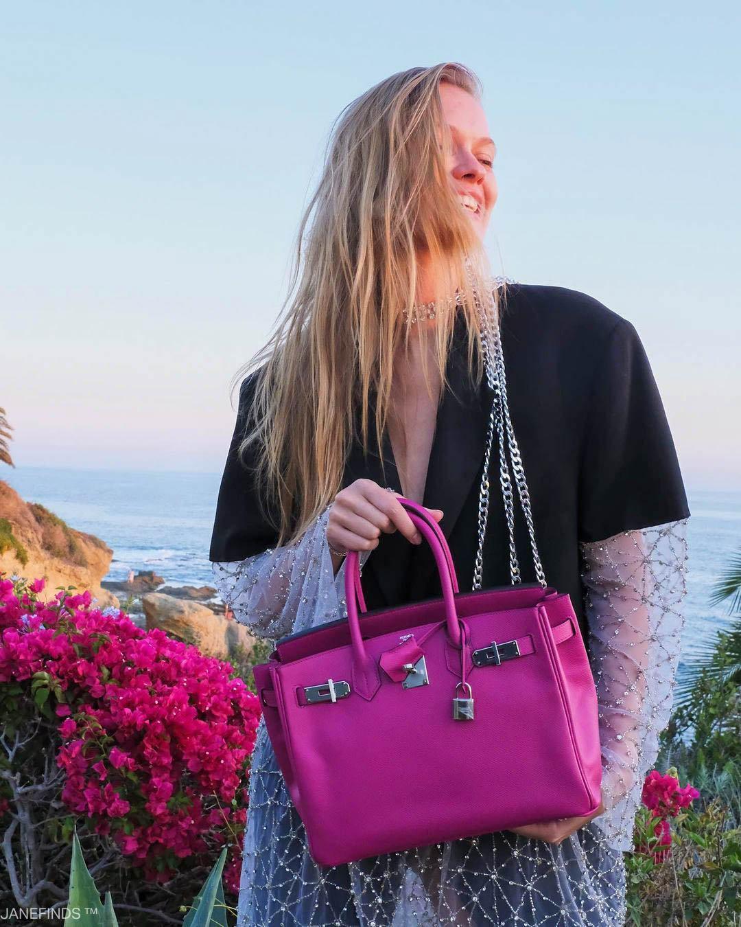 Hermes Birkin 30 Rose Pourpre Epsom with Palladium Hardware