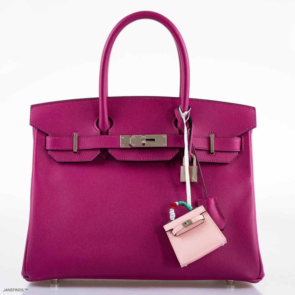Hermes Birkin 30 Rose Pourpre Epsom with Palladium Hardware
