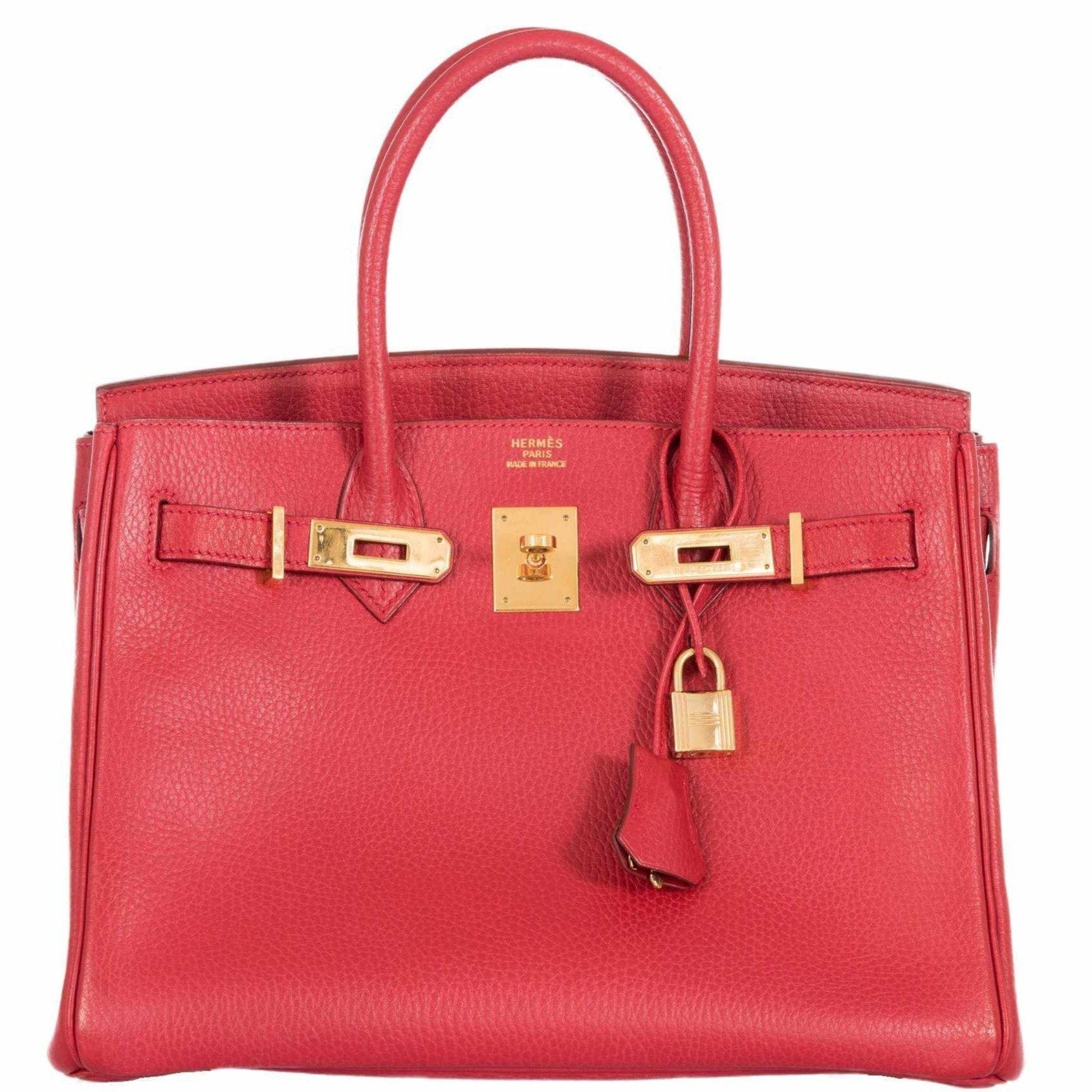 Hermes Birkin 30 Rouge Vif Ardennes Gold Hardware