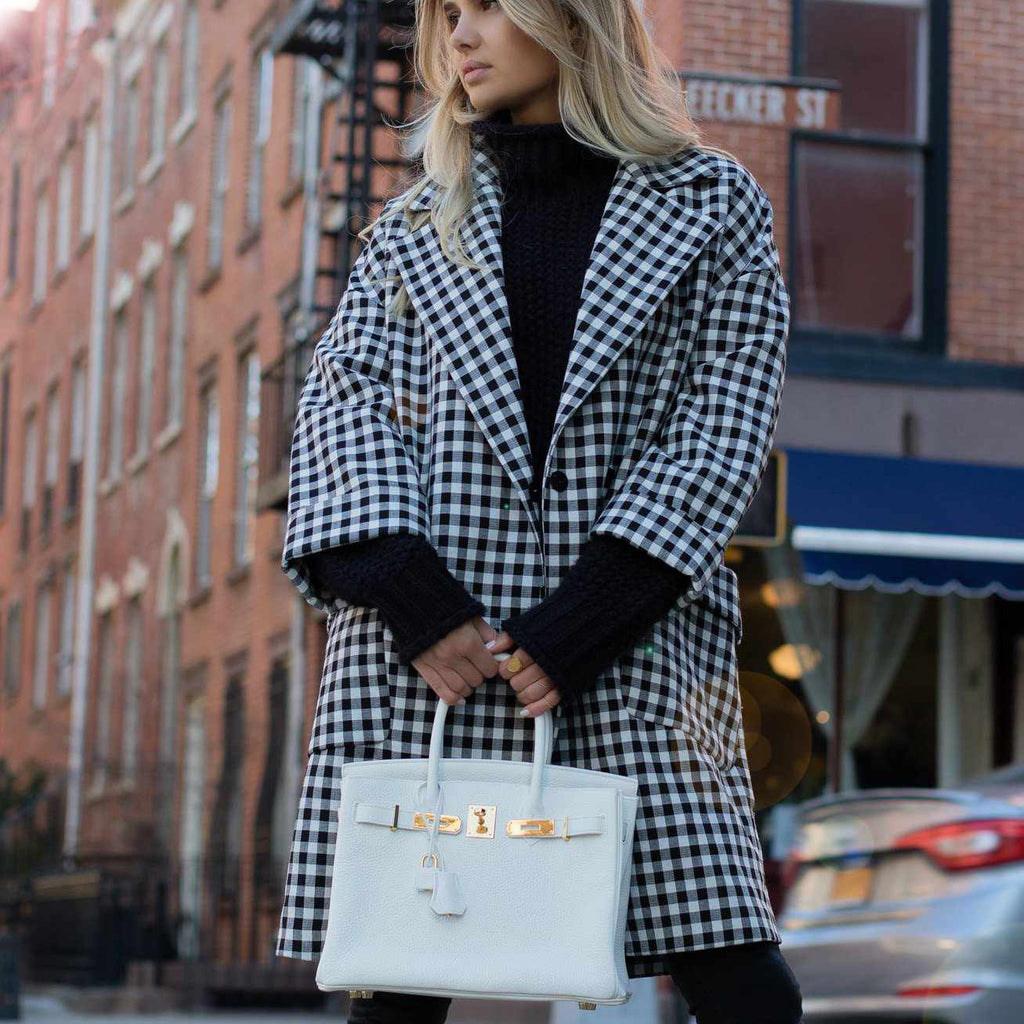 Hermes Birkin 30 White Clemence Gold Hardware