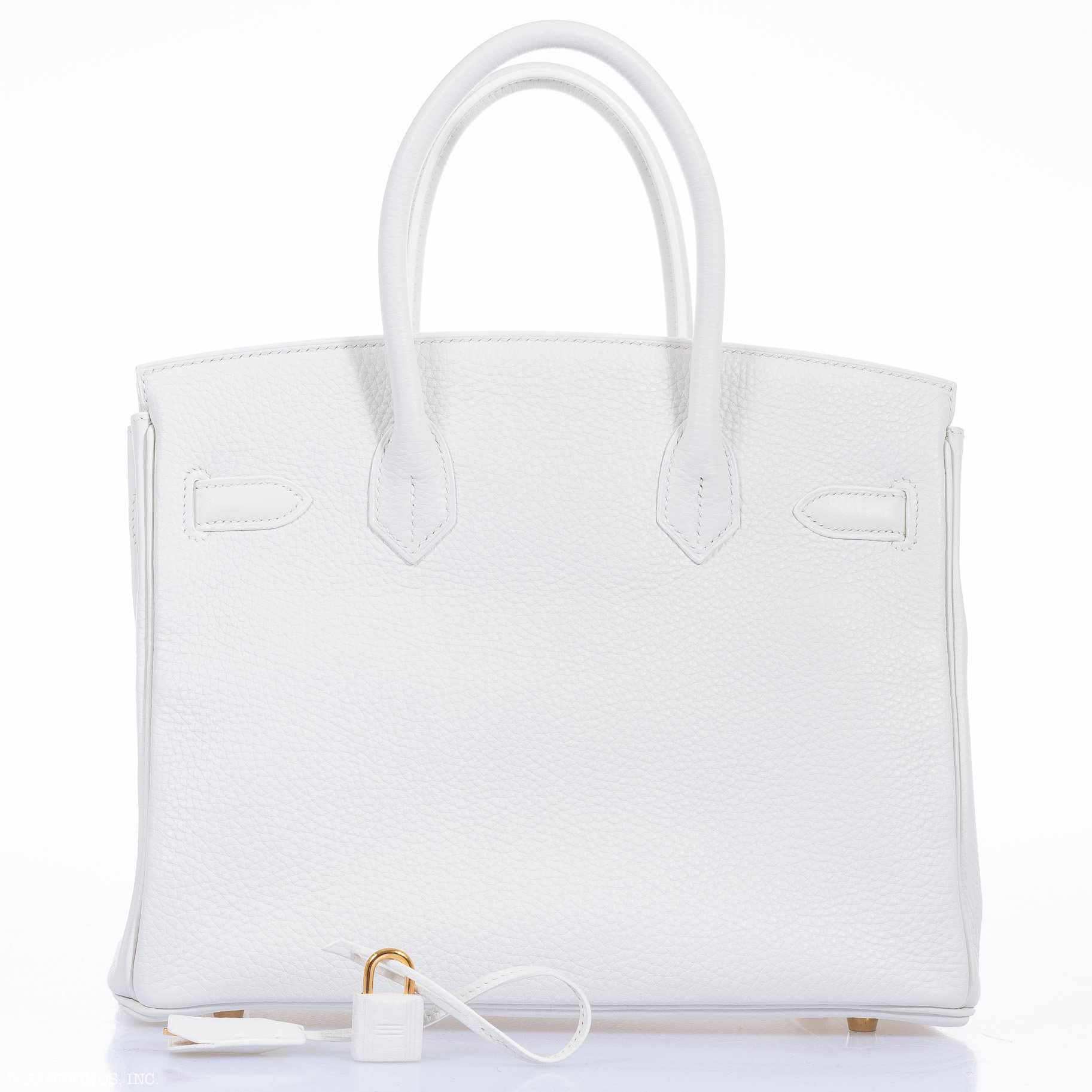 Hermes Birkin 30 White Clemence Gold Hardware