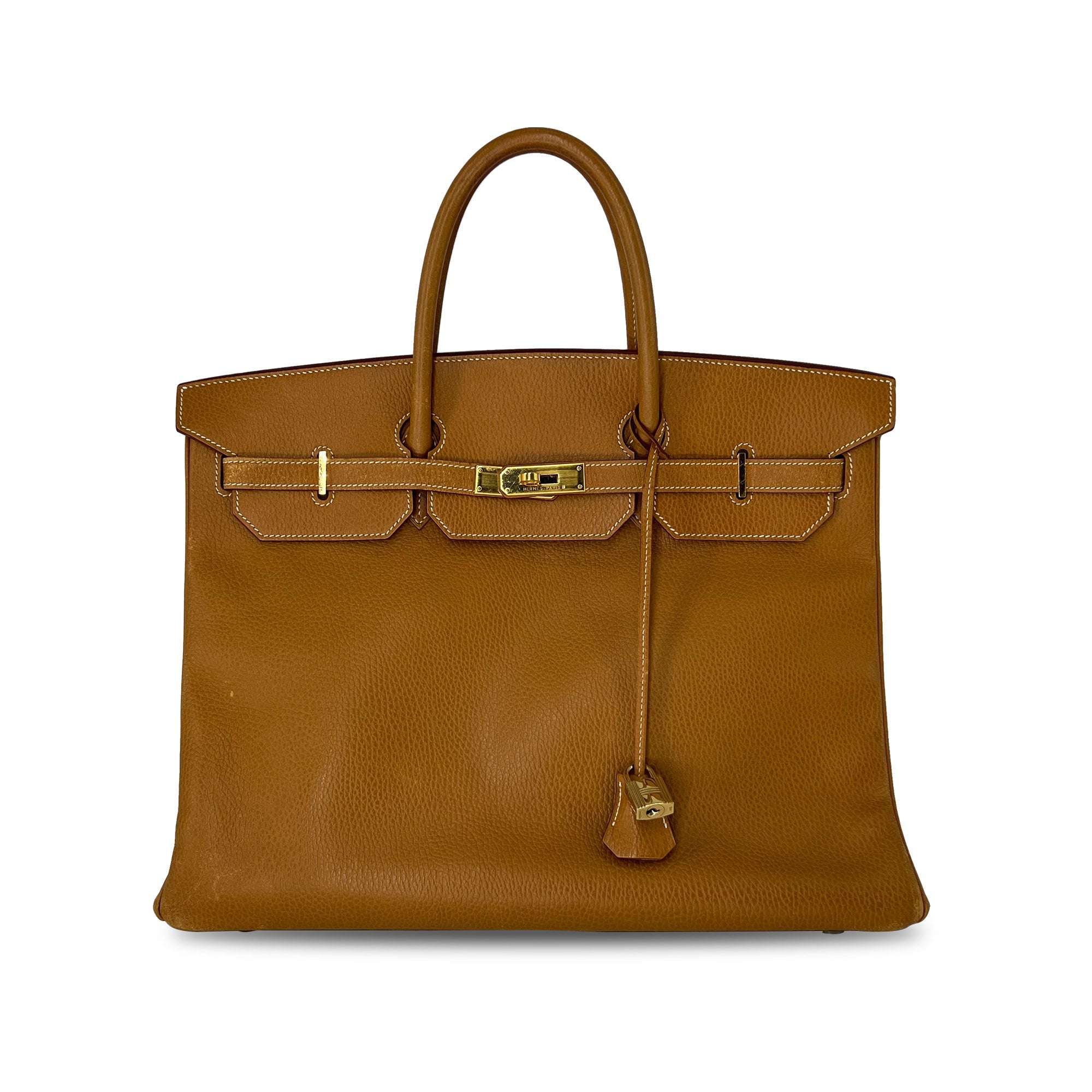 Vintage Hermes Birkin B40 GHW Clemence Leather designer bag
