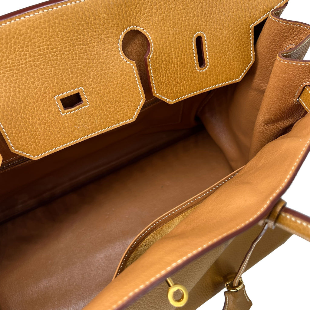 Vintage Hermes Birkin B40 GHW Clemence Leather designer bag