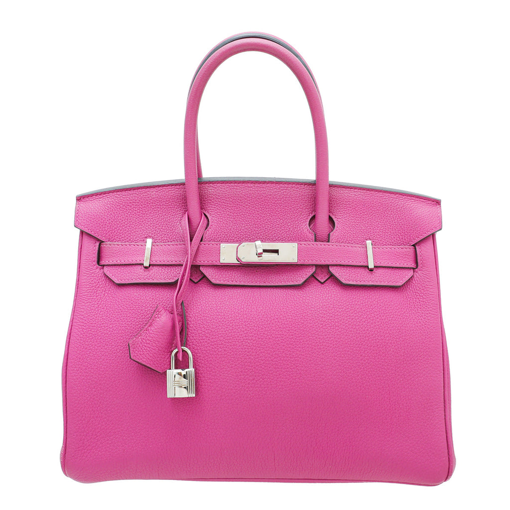 Hermes Rose Pourpre Birkin 30 Bag