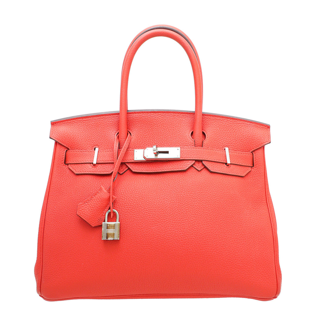 Hermes Rouge Tomate Birkin 30 Bag