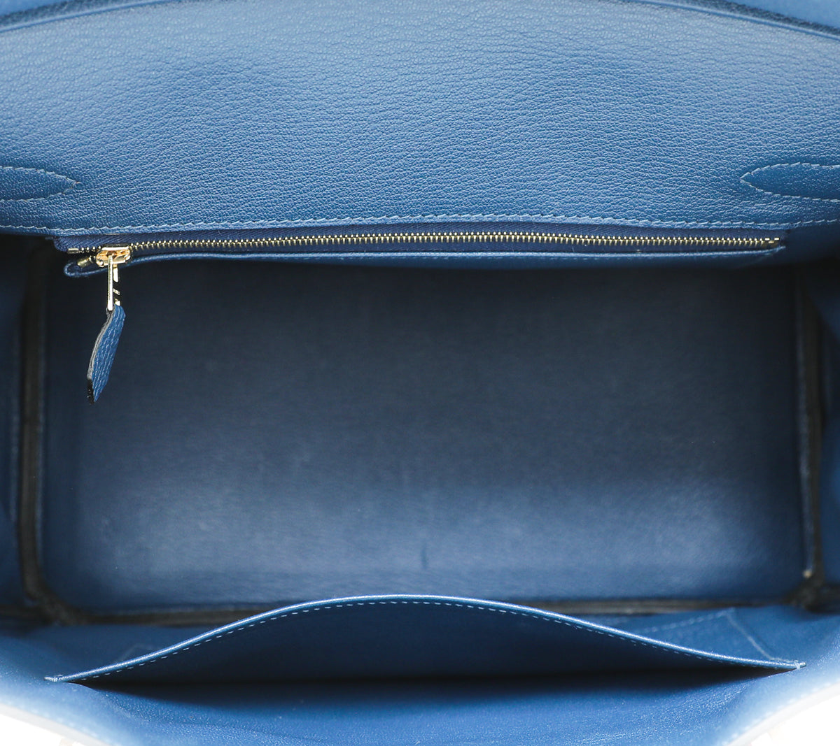 Hermes Blue De Galice Birkin 30 Bag w/Twilly