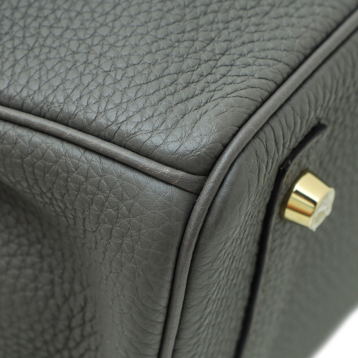 Hermes Gris Etain Retourne Birkin 30 Bag