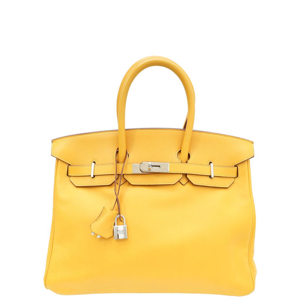 Hermes Jaune De Naples Soleil Birkin 35 Bag