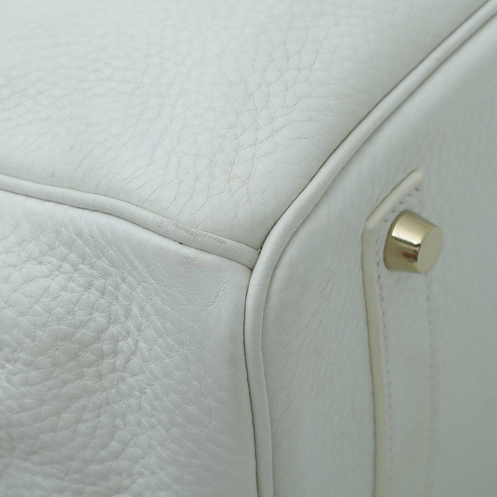 Hermes Blanc Birkin 35 Bag