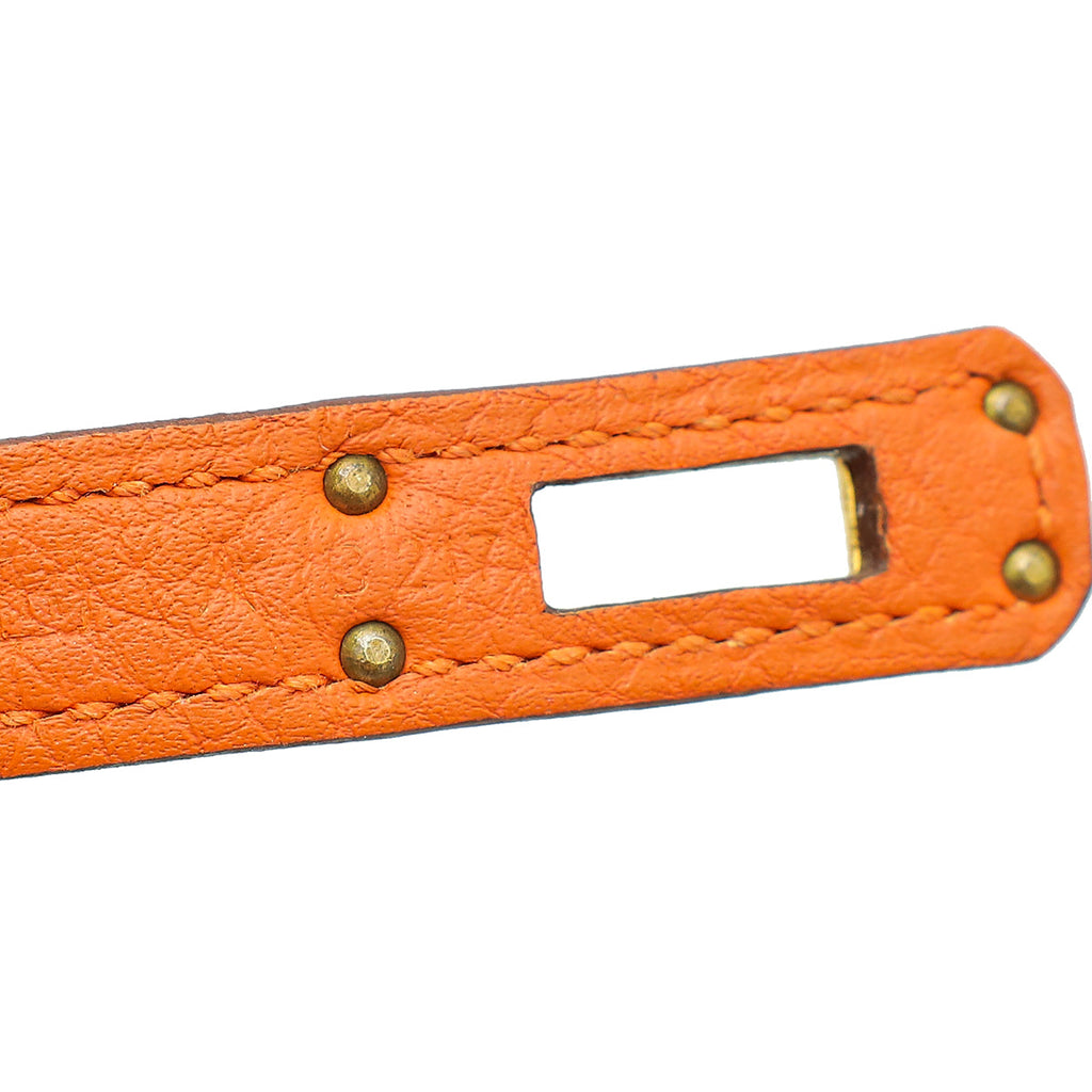 Hermes Orange Retourne Birkin 25 Bag