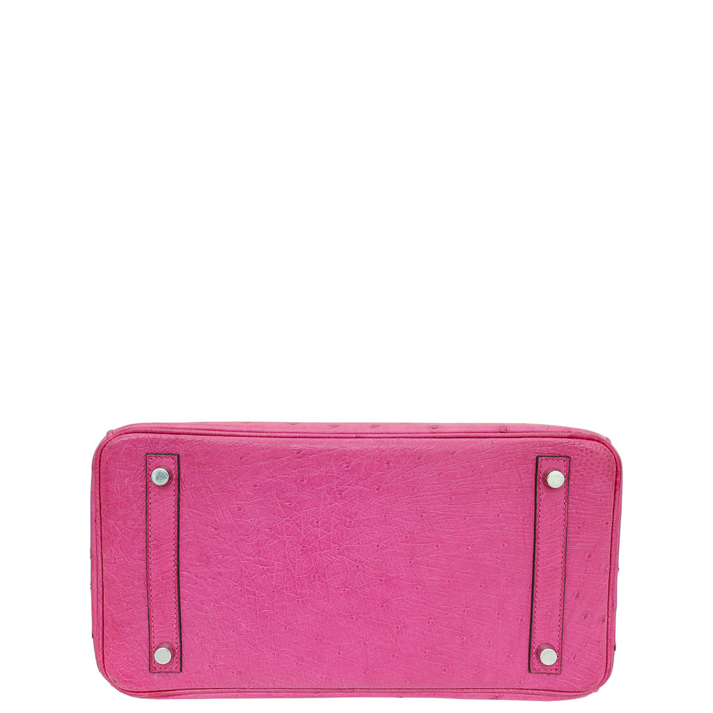Hermes Fuchsia Ostrich Birkin 30 Bag