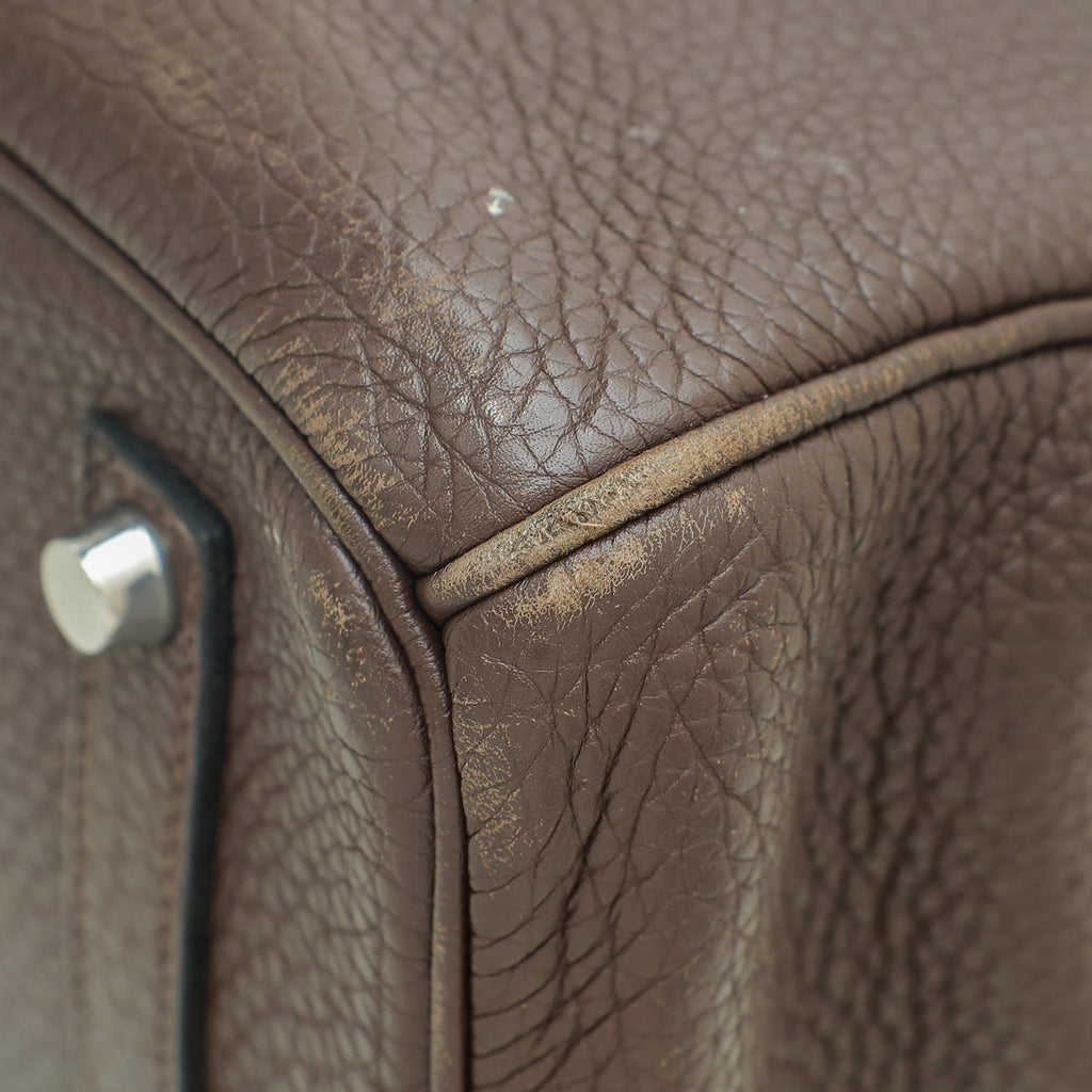 Hermes Chocolate Retourne Birkin 35 Bag
