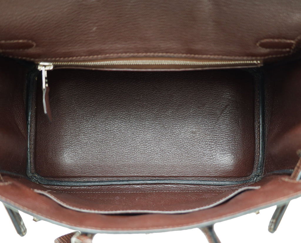 Hermes Havane Nilo Lizard Birkin 25 Bag