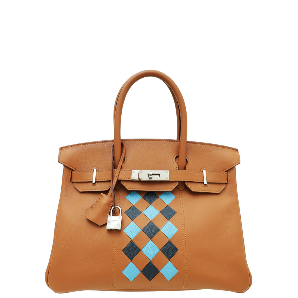 Hermes Tricolor Tressage Birkin 30 Bag