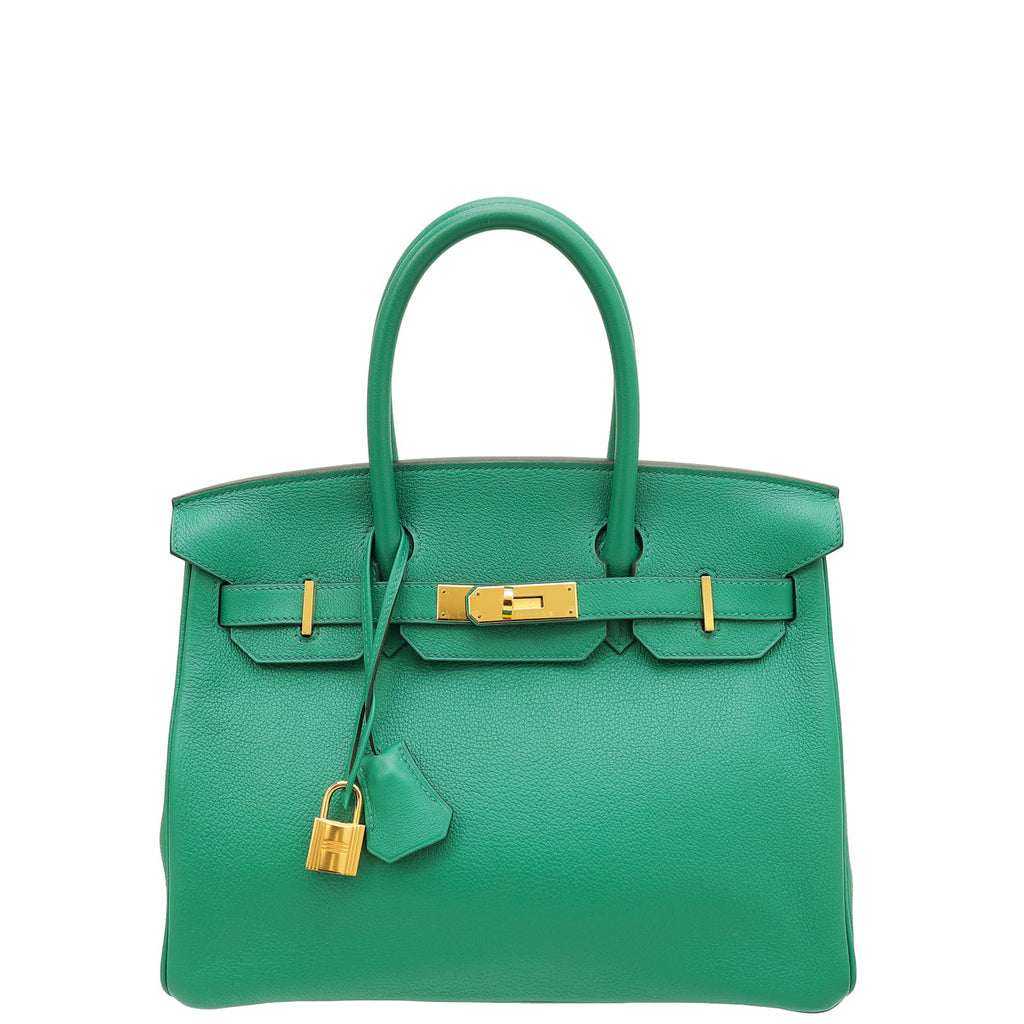 Hermes Vert Vertigo Retourne Birkin 30 Bag