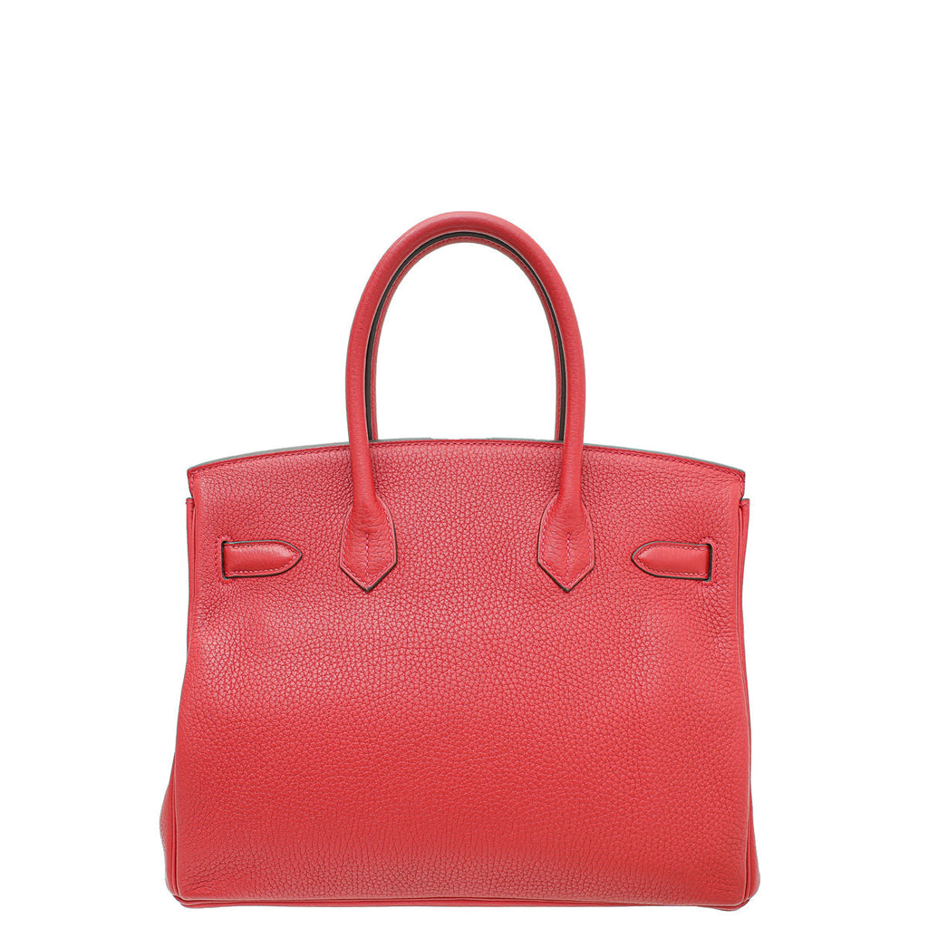 Hermes Rouge Casaque Retourne Birkin 30 Bag