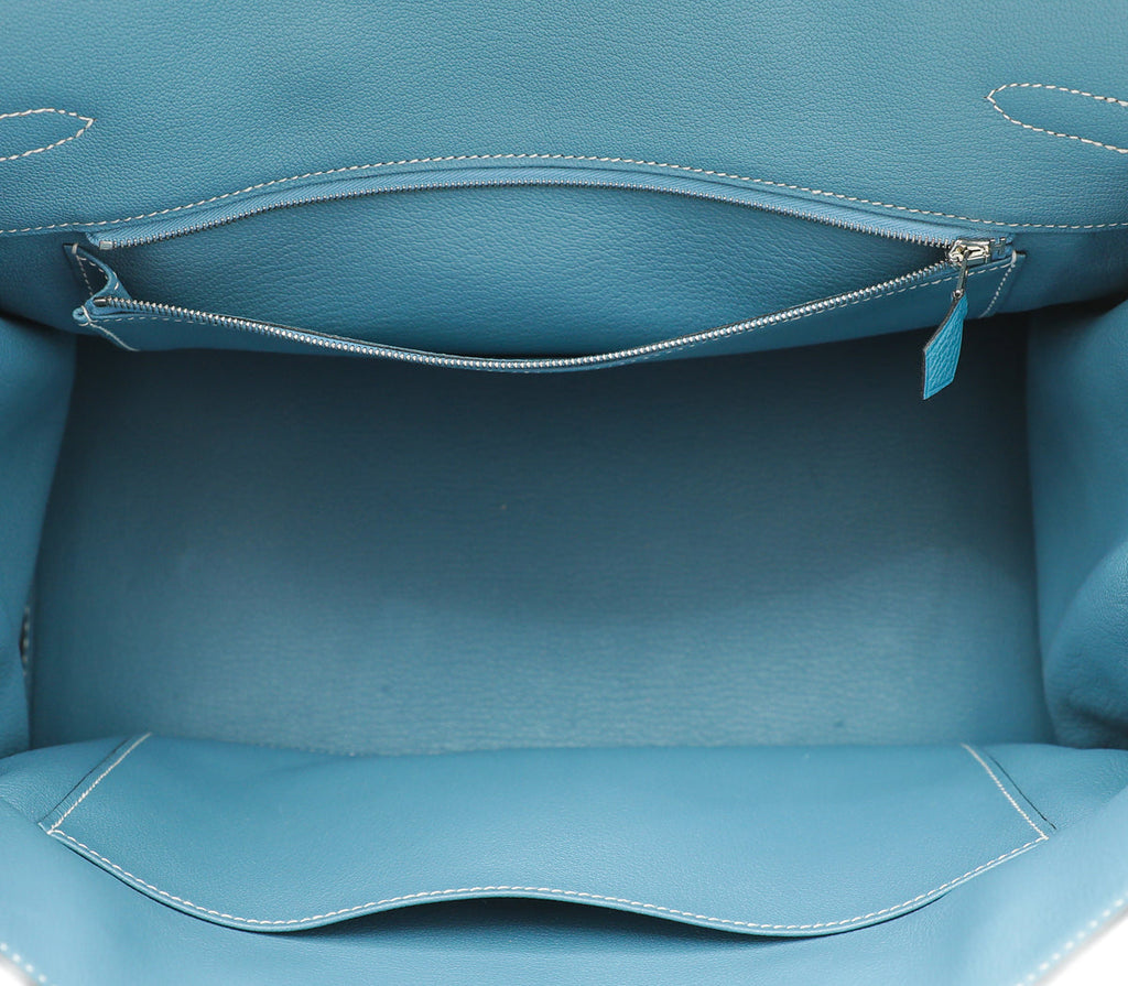 Hermes Blue Jeans Birkin 35 Bag