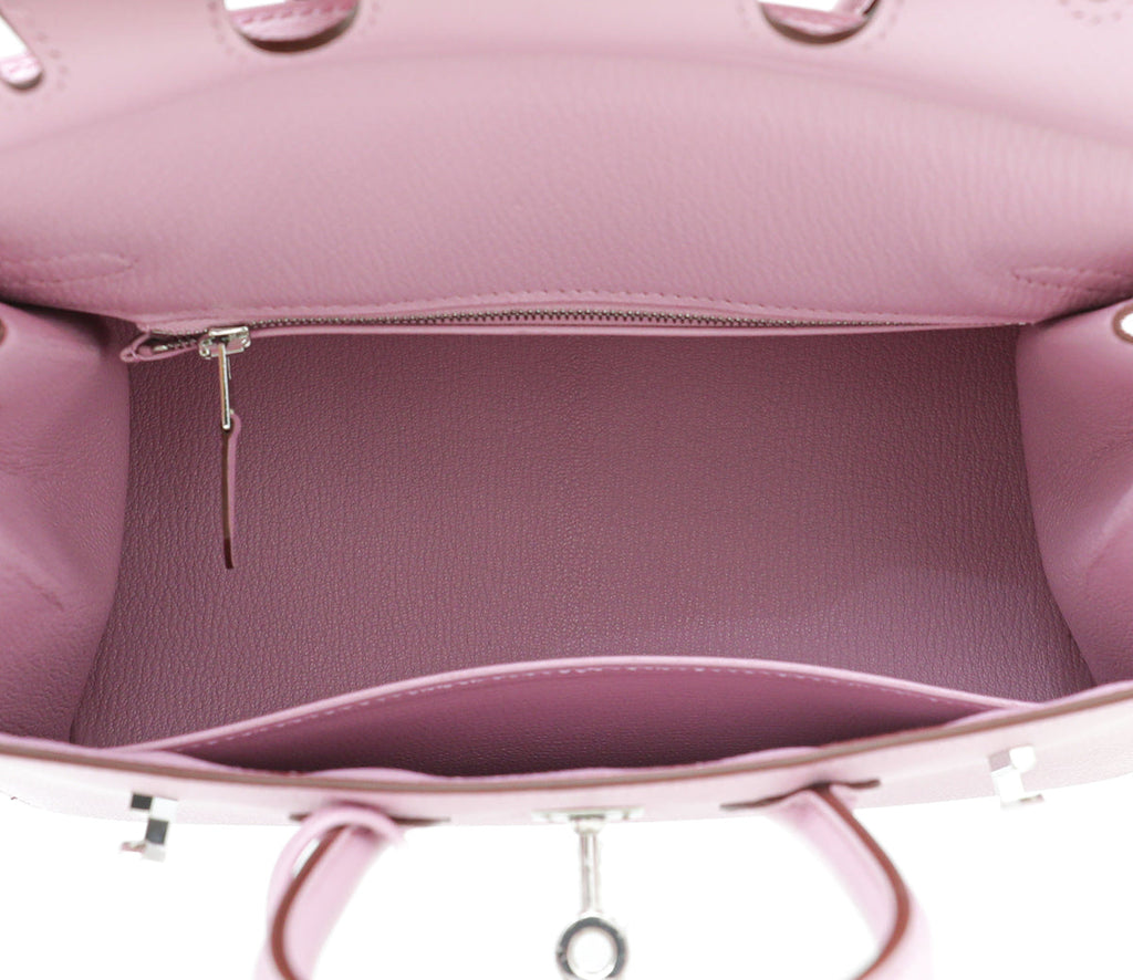 Hermes Mauve Sylvestre Sellier Birkin 25 Bag