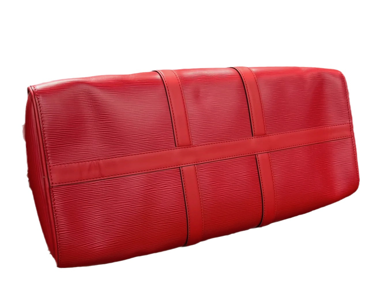 Sold Louis Vuitton x Supreme Keepall Bandouliere Size 45 Red Epi Leather Supreme