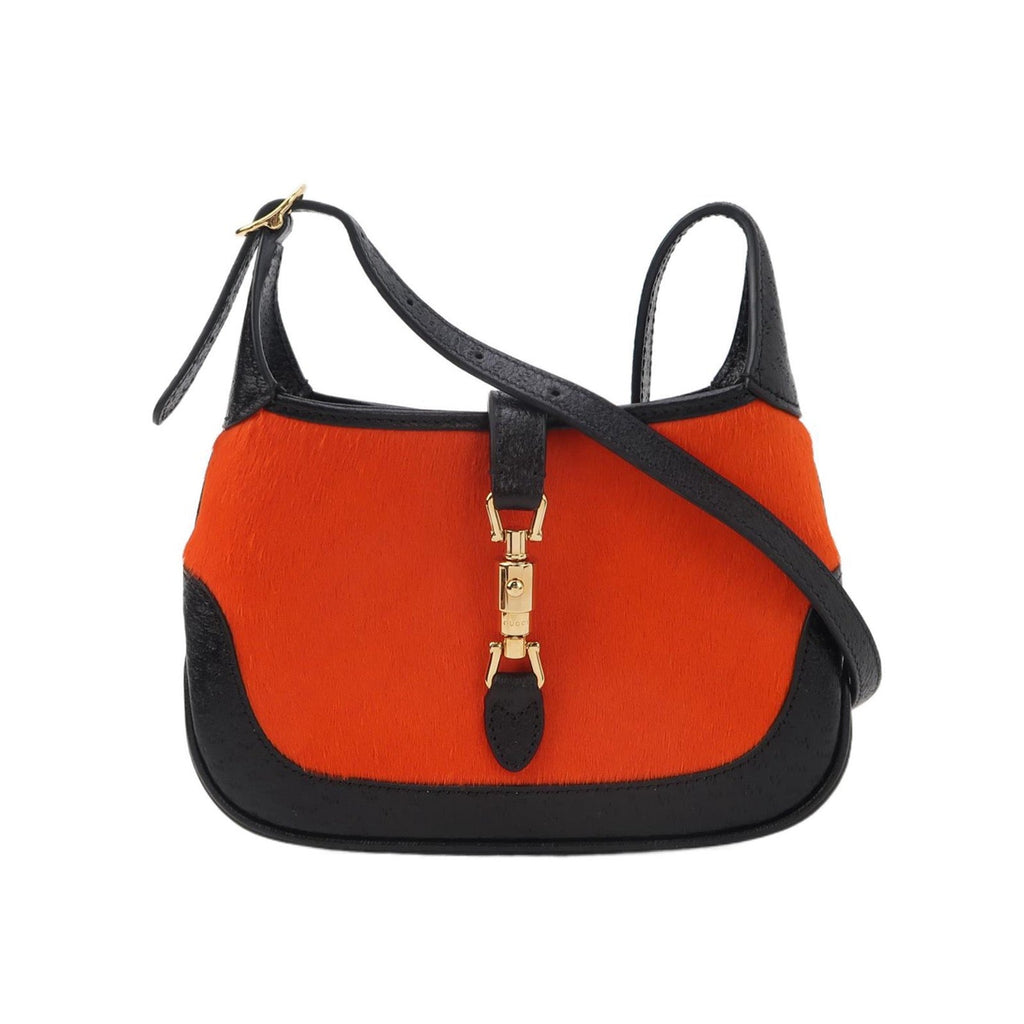 Gucci Jackie 1961 Mini Red and Black Ponyhair Crossbody Bag