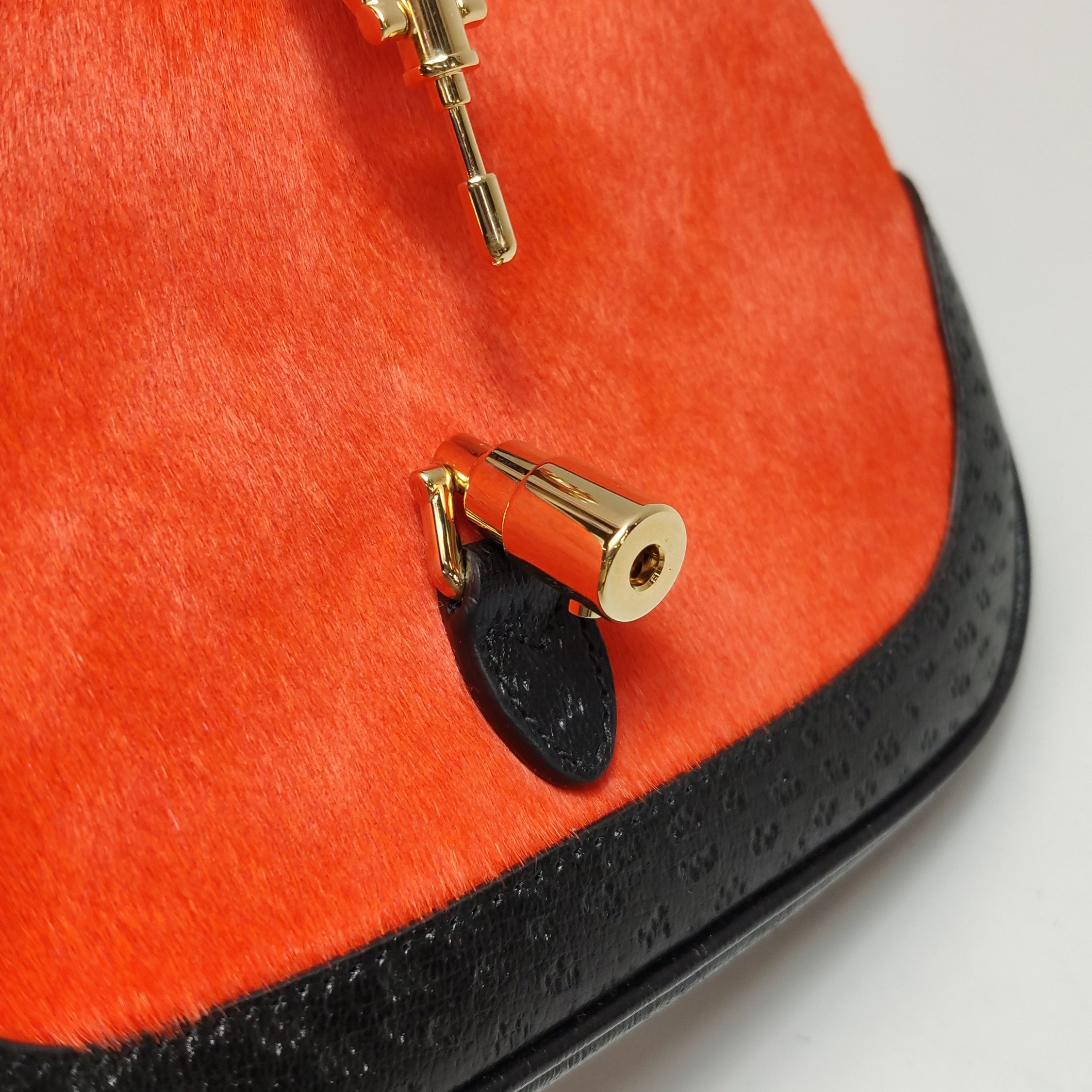 Gucci Jackie 1961 Mini Red and Black Ponyhair Crossbody Bag