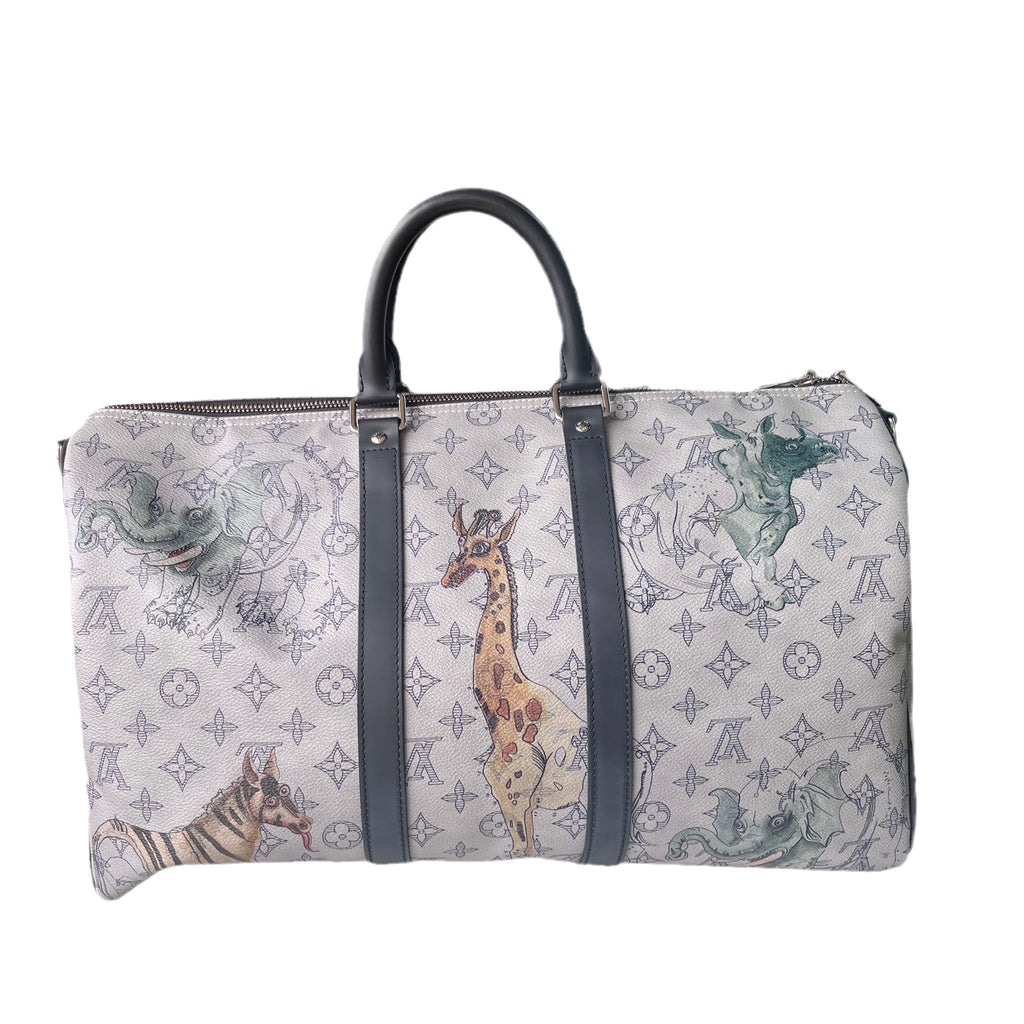 Sold Louis Vuitton x Chapman Brothers Keepall 45 Bandouliere Zoo/Giraffe