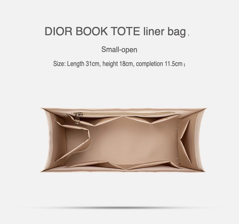 Organiser Insert fit for Dior Book Tote - Fabric with Zipper Option
