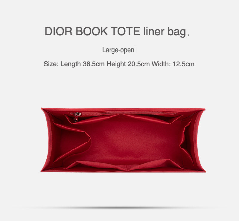 Organiser Insert fit for Dior Book Tote - Fabric with Zipper Option