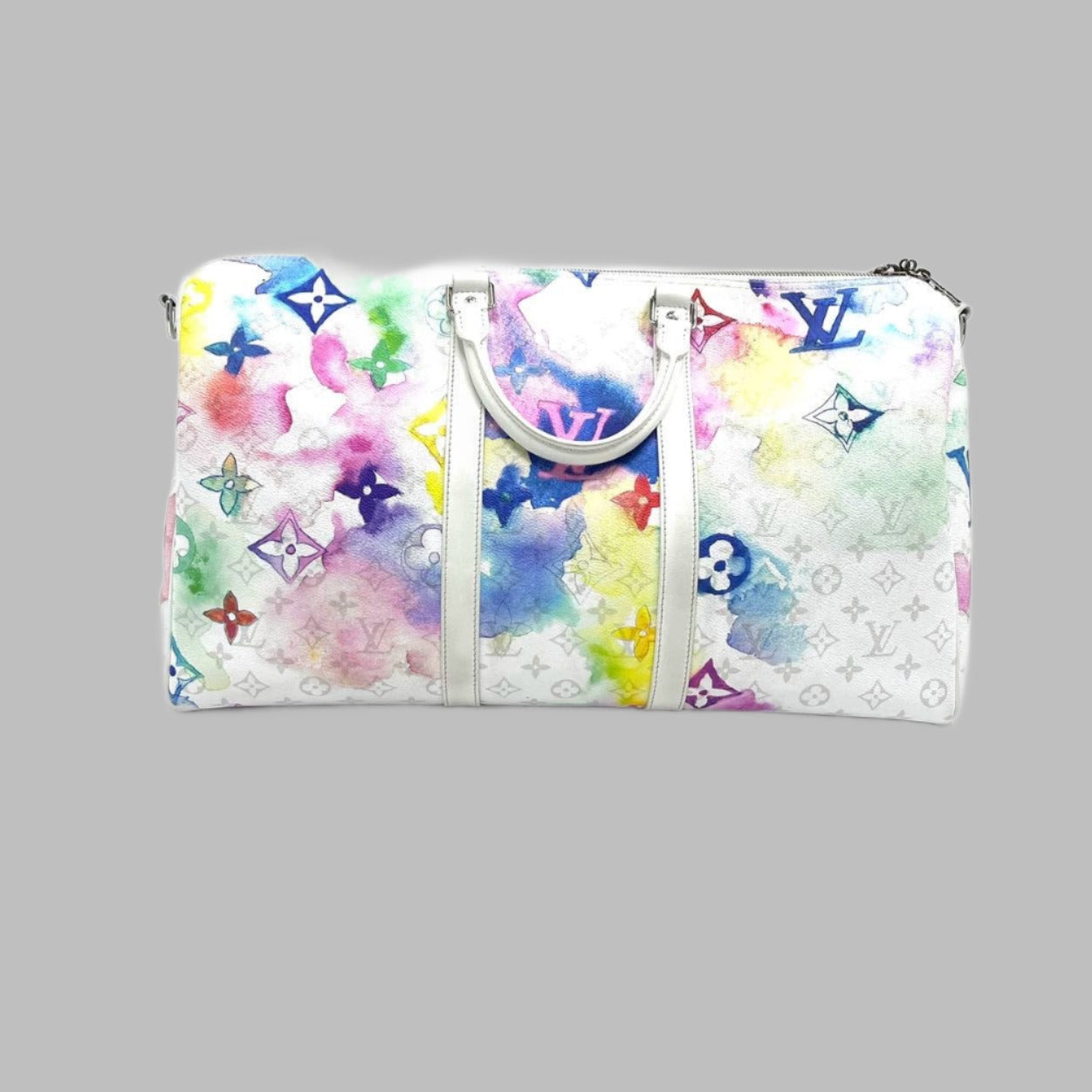 Sold Louis Vuitton Keepall 50 Watercolor on White Monogram