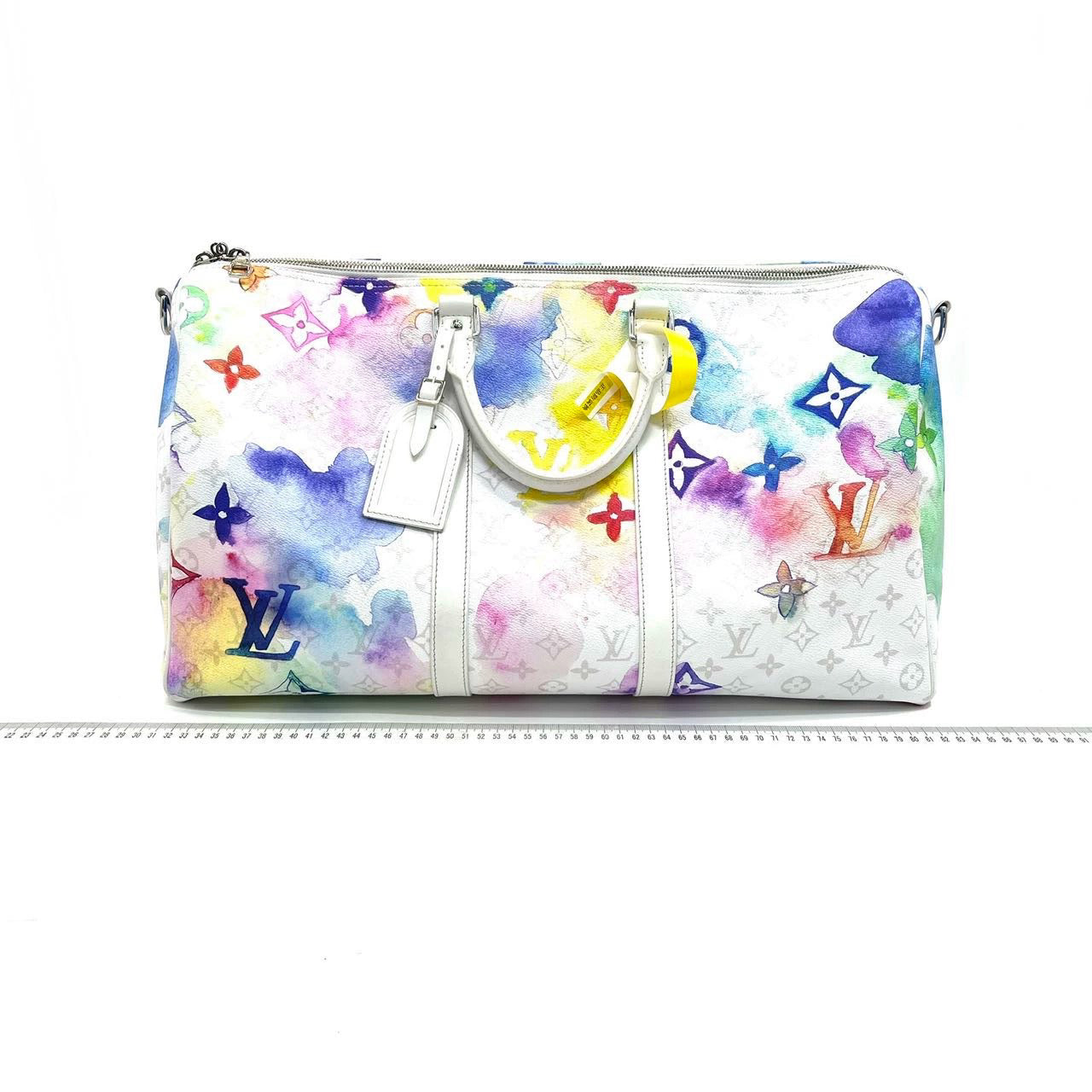 Sold Louis Vuitton Keepall 50 Watercolor on White Monogram