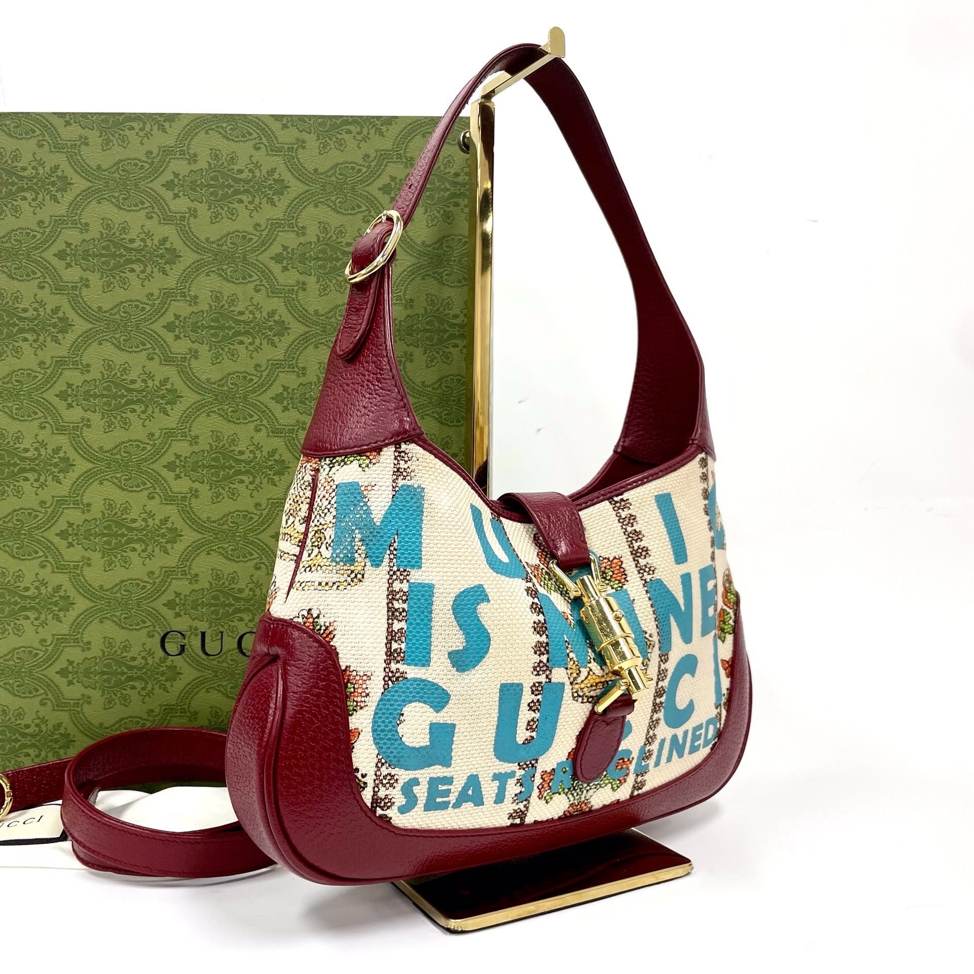 Gucci Jackie 1961 Centennial 100 Year Special Edition Burgundy Leather with Canvas