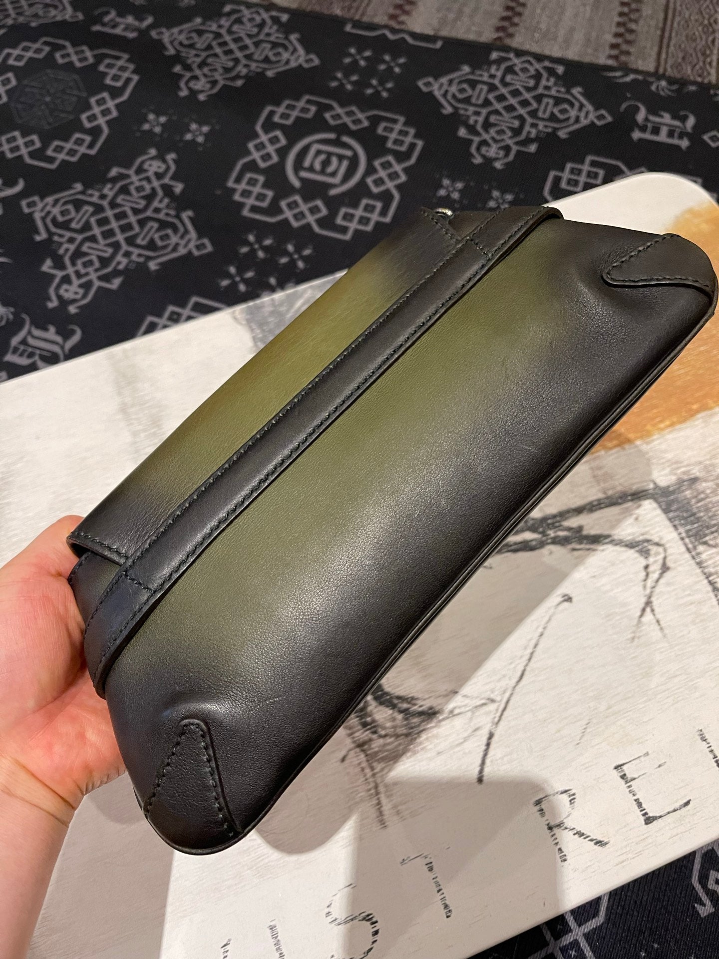 Gucci Horsebit 1955 Vintage Small Chain Bag Dark Green Leather