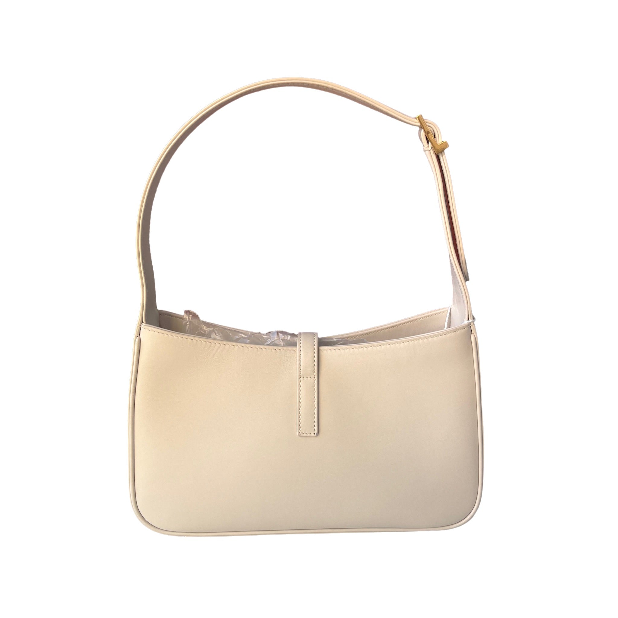 Hobo bag by Yves Saint Laurent Le 5 à 7 Cream White Leather Standard Size