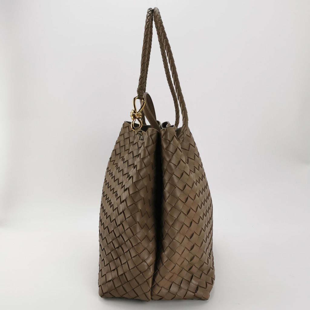Bottega Veneta Andiamo Andiamo Chocolate Brown Handbag
