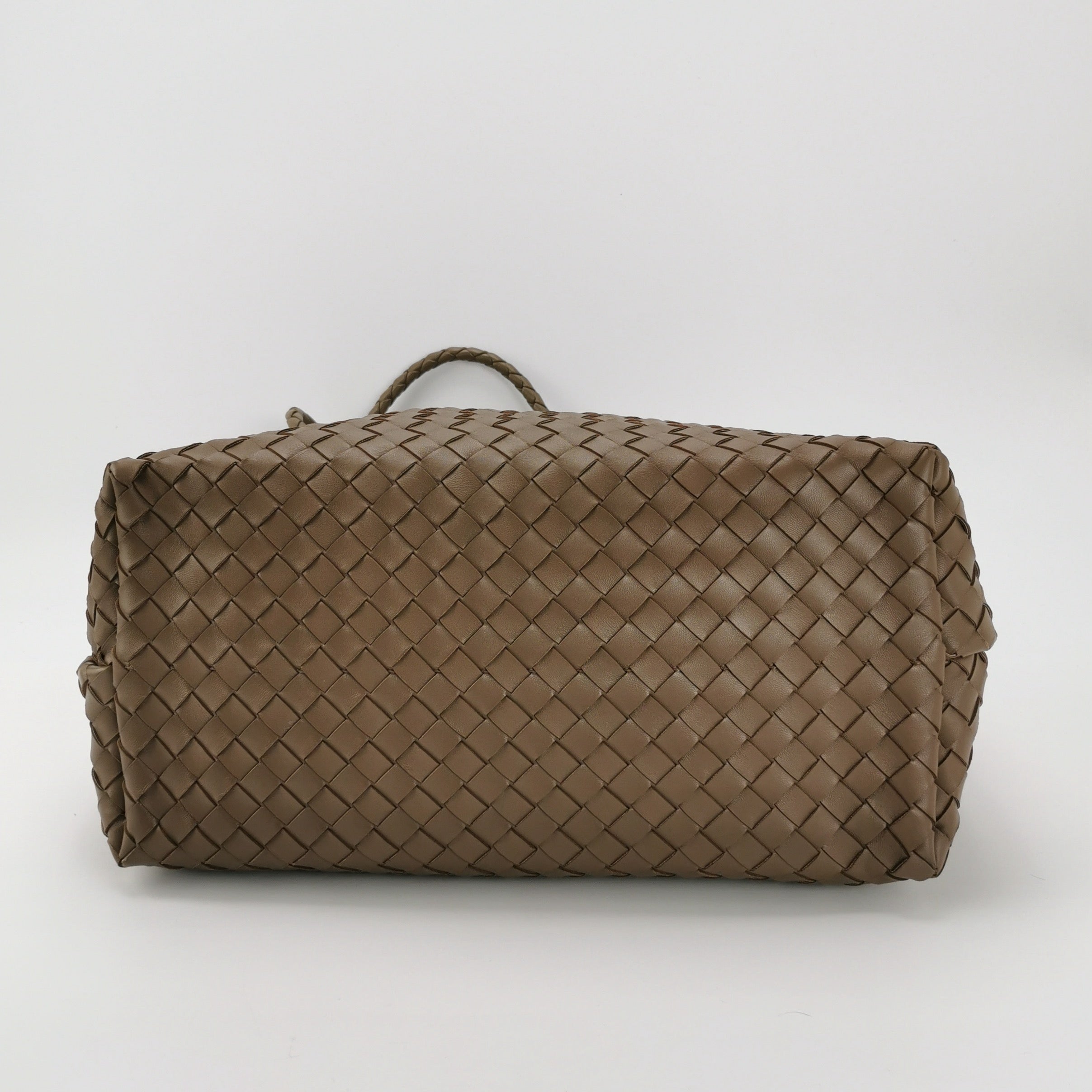 Bottega Veneta Andiamo Andiamo Chocolate Brown Handbag