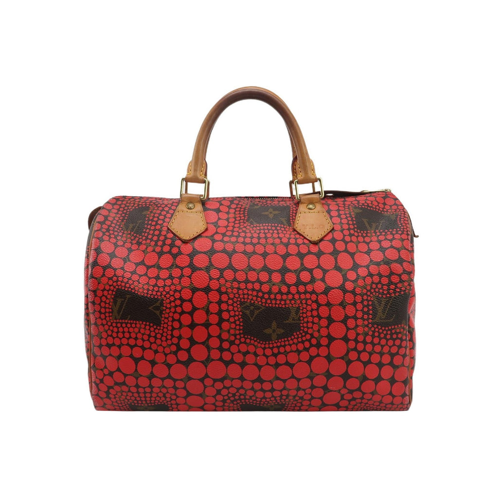 Louis Vuitton x Yayoi Kusama Limited Edition Speedy 30 Red Top Handle Bag