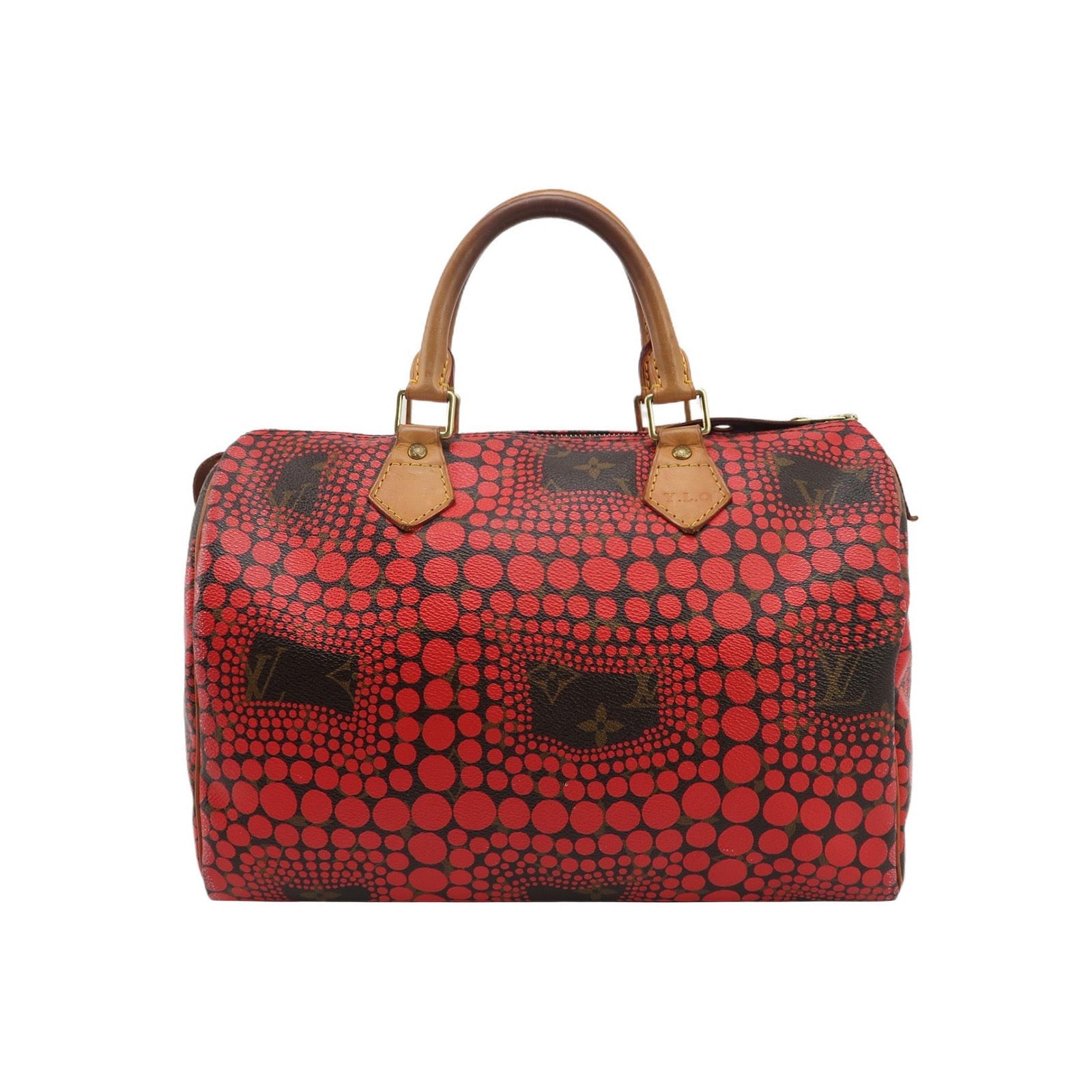 Louis Vuitton x Yayoi Kusama Limited Edition Speedy 30 Red Top Handle Bag