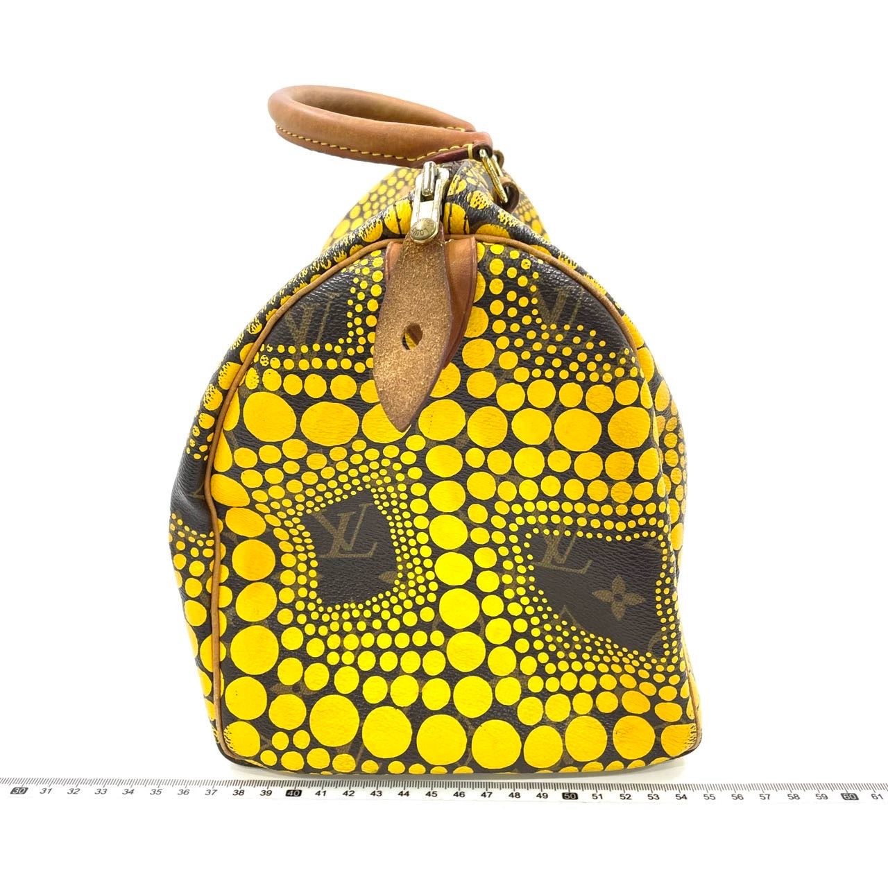 Louis Vuitton x Yayoi Kusama Limited Edition Speedy 30 Yellow Top Handle Bag