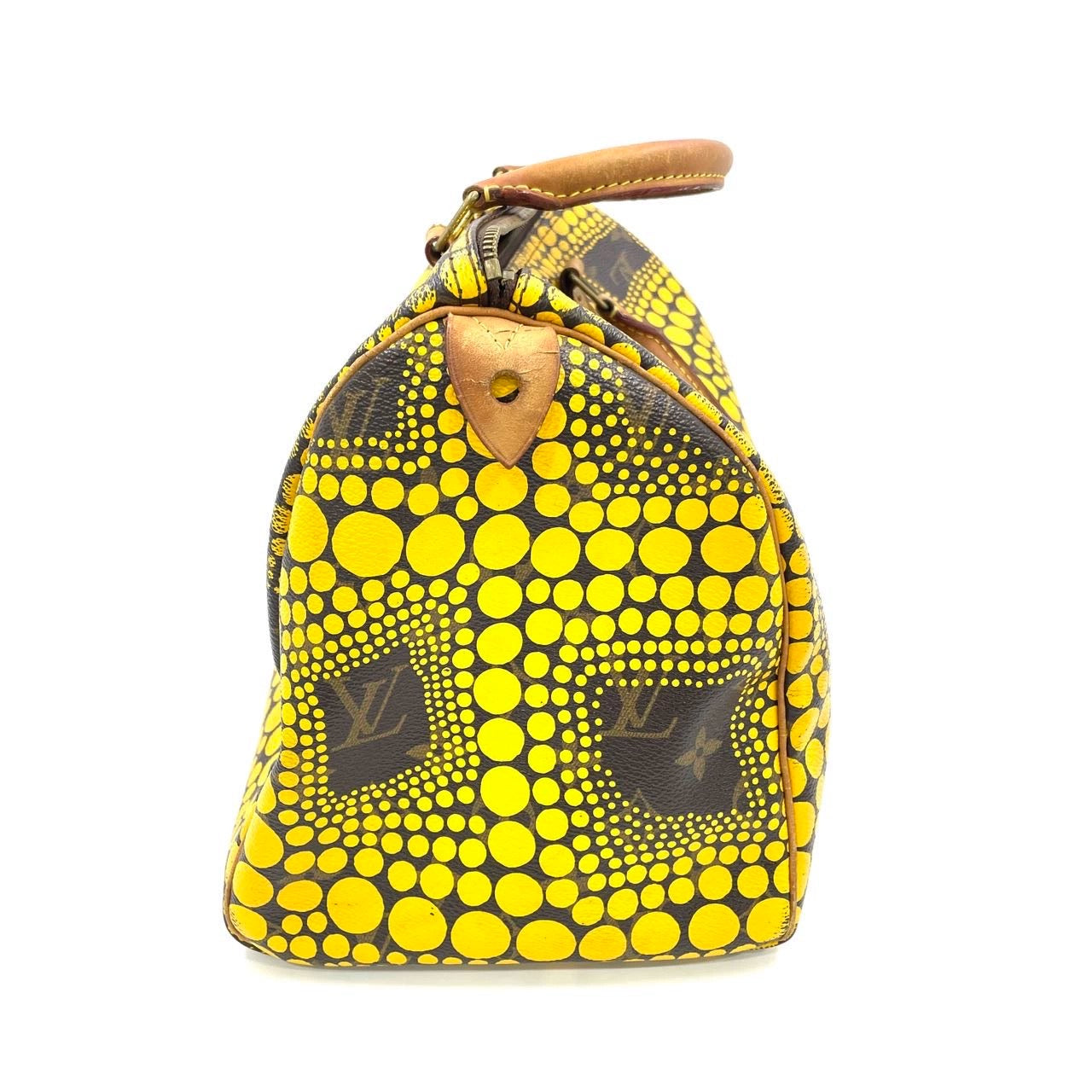 Louis Vuitton x Yayoi Kusama Limited Edition Speedy 30 Yellow Top Handle Bag