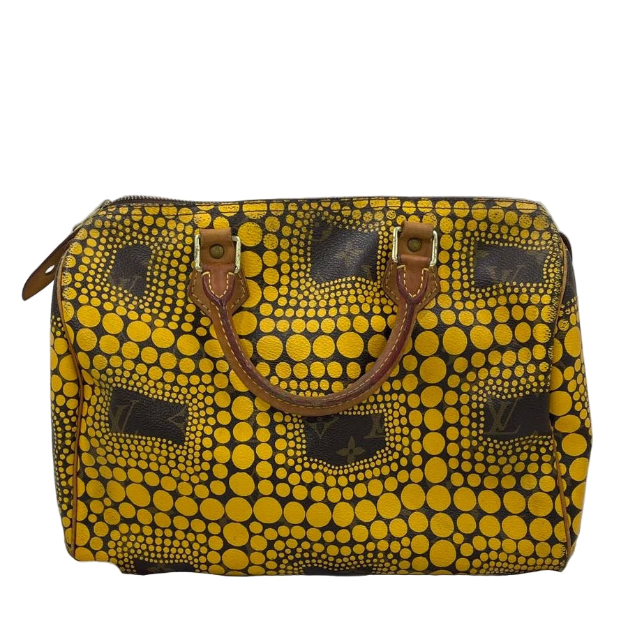 Louis Vuitton x Yayoi Kusama Limited Edition Speedy 30 Yellow Top Handle Bag