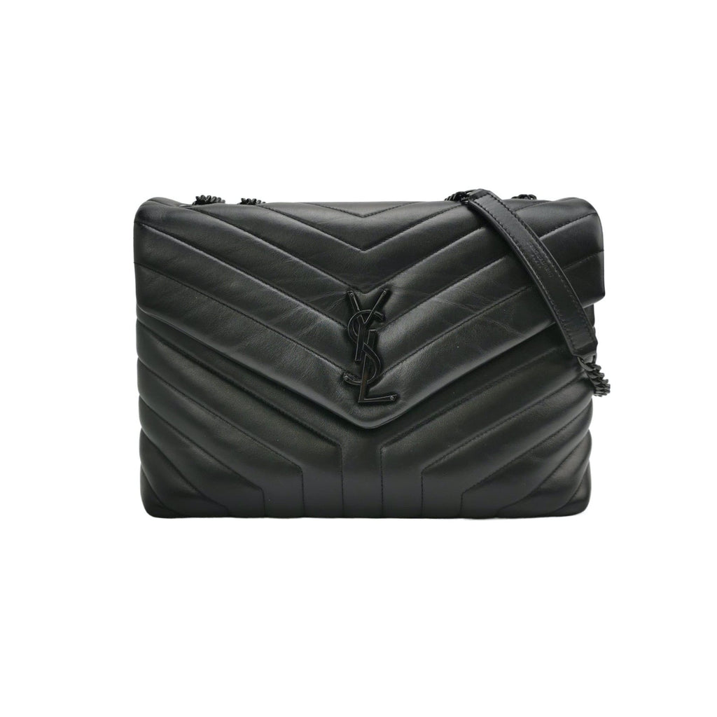 Sold Saint Laurent Medium So Black Calfskin Leather Bag with Black Hardware