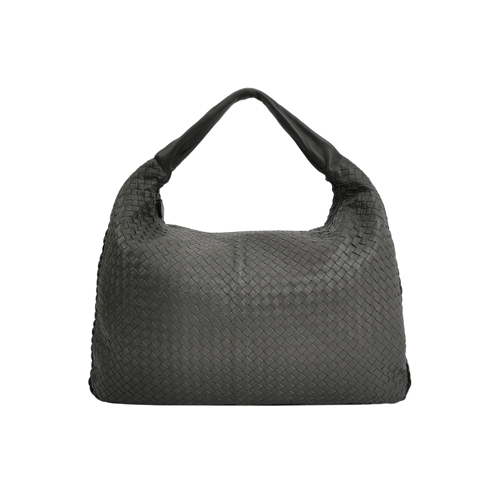 Bottega Veneta Veneta Hobo Dark Grey Leather Bag Maxi 55cm