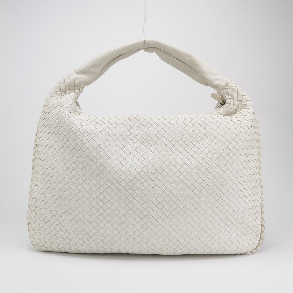 Bottega Veneta Veneta Hobo Dark White Leather Bag Maxi 55cm